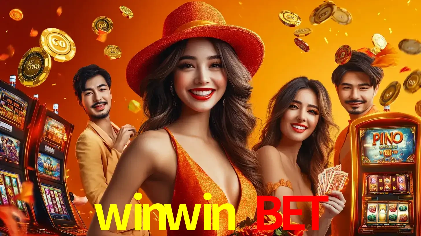 Grupo de amigos asiáticos sorrindo e se divertindo com máquinas de caça-níqueis em um ambiente festivo, celebrando suas vitórias nos jogos de cassino do winwin bet.